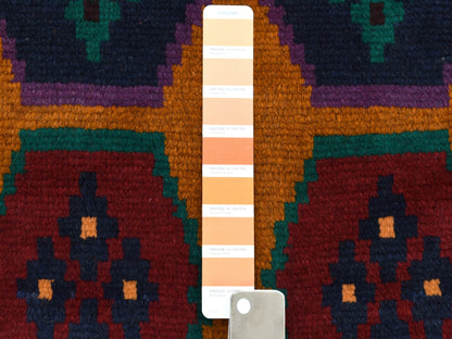 Orange 6'0" x 7'10" Tribal Hand knotted Wool Rug - Sku: O053331