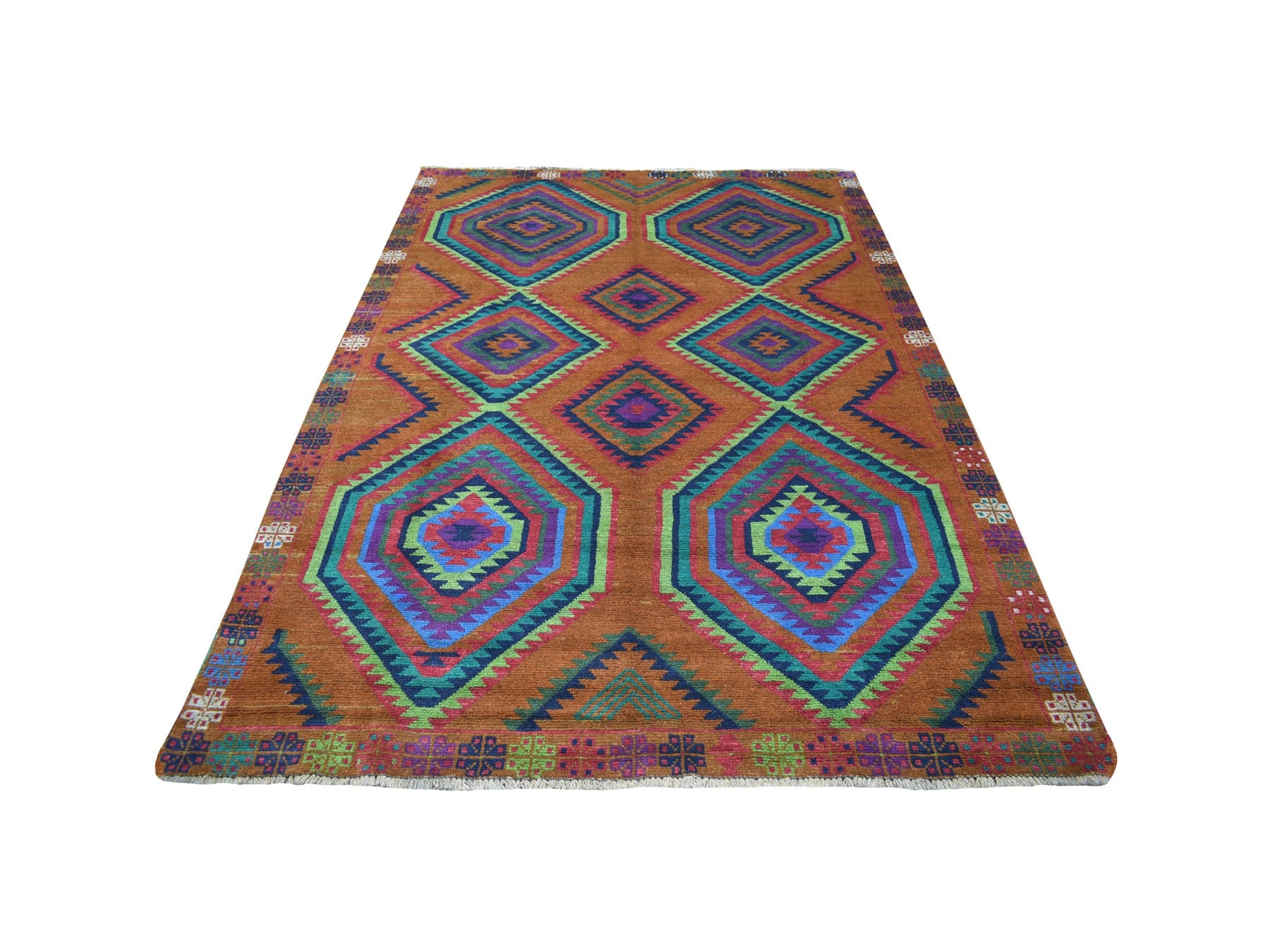 Baluch Tribal & Geometric hand-knotted wool rug in Multicolored, 6' x 8' — SKU O053333