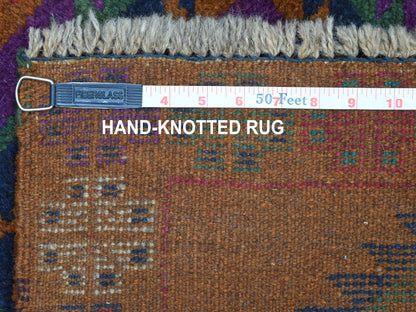 Multicolored 6'0" x 8'0" Tribal Hand knotted Wool Rug - Sku: O053333