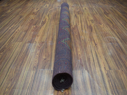 Purple 5'10" x 7'8" Tribal Hand knotted Wool Rug - Sku: O053343
