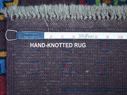 Purple 5'10" x 7'8" Tribal Hand knotted Wool Rug - Sku: O053343