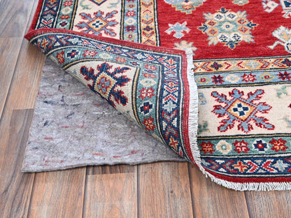 Kazak Kazak hand-knotted wool rug in Red & Ivory, 5'10" x 8'8" — SKU O0534 (view 5)