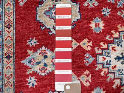 Kazak Kazak hand-knotted wool rug in Red & Ivory, 5'10" x 8'8" — SKU O0534 (view 8)