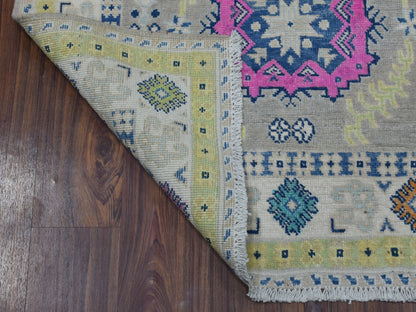 Grey 3'3" x 5'0" Tribal Hand knotted Wool Rug - Sku: O053538