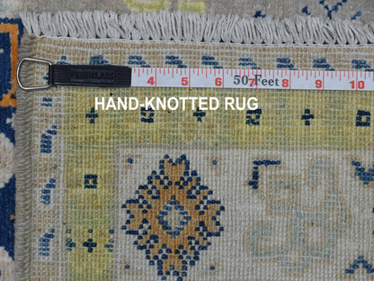 Grey 3'3" x 5'0" Tribal Hand knotted Wool Rug - Sku: O053538