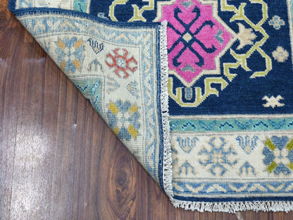 Blue 3'1" x 5'0" Kazak Hand knotted Wool Rug - Sku: O053539