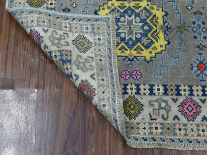 Grey 3'3" x 5'0" Tribal Hand knotted Wool Rug - Sku: O053540