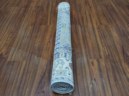 Grey 3'3" x 5'0" Tribal Hand knotted Wool Rug - Sku: O053540
