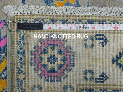Grey 3'5" x 4'10" Tribal Hand knotted Wool Rug - Sku: O053780
