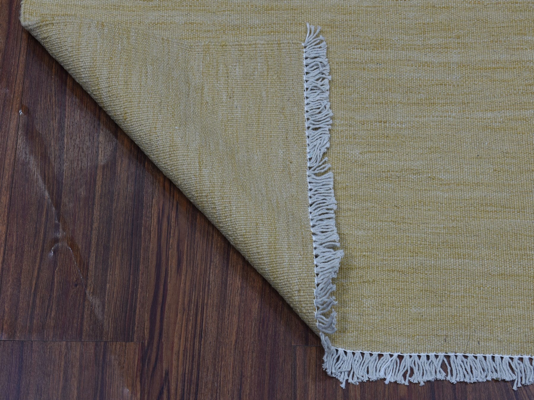 Beige 2'2" x 6'2" Flatweave / Kilim Hand woven Wool Rug - Sku: O053860