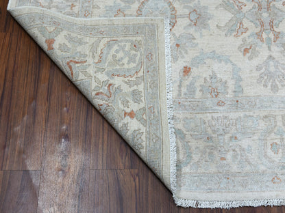 Grey 6'0" x 8'10" Oushak And Peshawar Hand knotted Wool Rug - Sku: O053910
