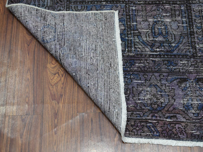 Grey 6'9" x 9'3" Vintage Hand knotted Wool Rug - Sku: O054032