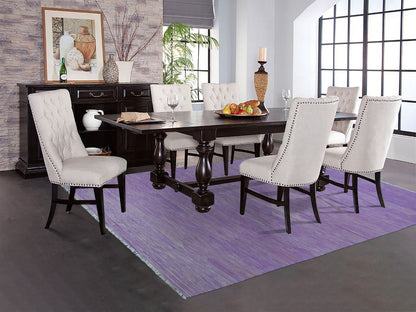 Purple 6'8" x 9'8" Flatweave / Kilim Hand woven Wool Rug - Sku: O054213