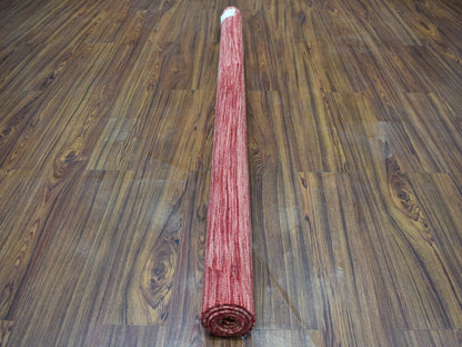 Red 5'1" x 6'7" Flatweave / Kilim Hand woven Wool Rug - Sku: O054223