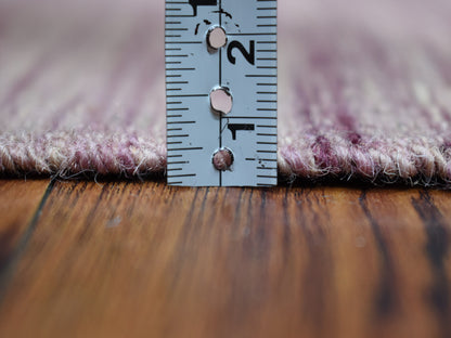 Purple 2'8" x 16'0" Flatweave / Kilim Hand woven Wool Rug - Sku: O054253