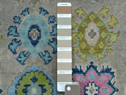 Grey 5'0" x 6'4" Tribal Hand knotted Wool Rug - Sku: O054323