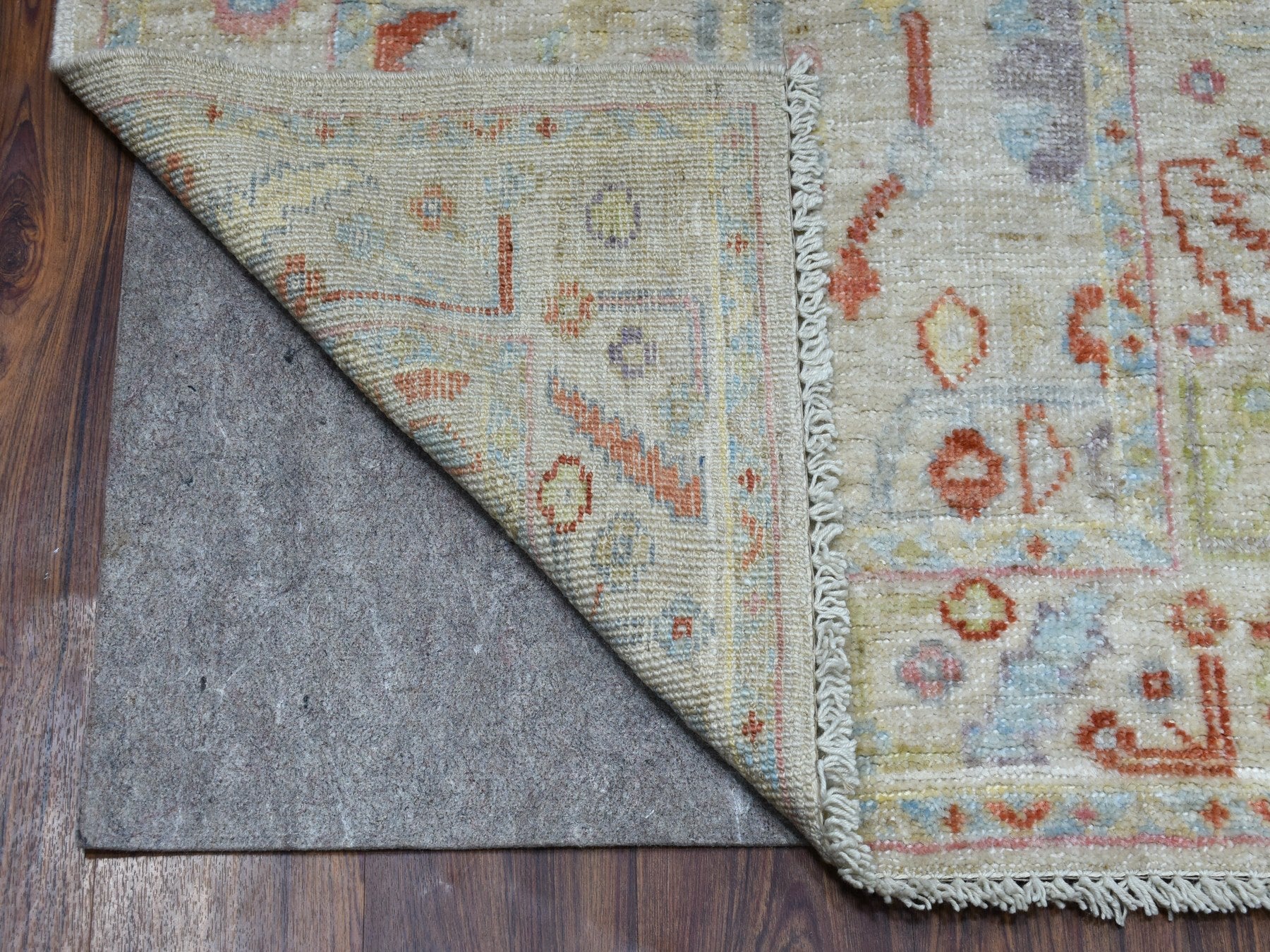 Gray 2'10" x 13'6" Oushak / Peshawar Hand knotted Wool Rug - Sku: O054429
