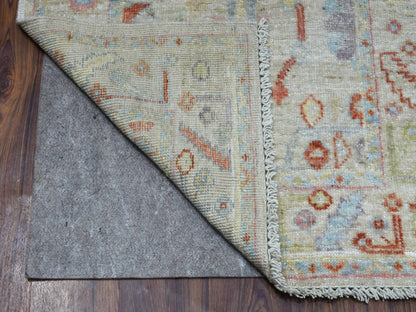 Grey 2'10" x 13'6" Oushak And Peshawar Hand knotted Wool Rug - Sku: O054429