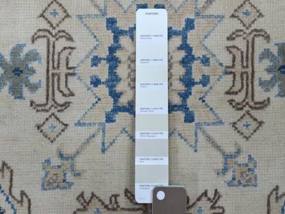 Ivory 2'9" x 9'7" Kazak Hand knotted Wool Rug - Sku: O054660