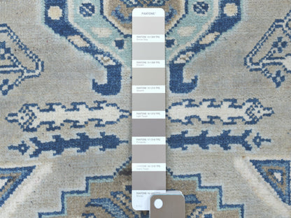 Grey 2'6" x 9'9" Tribal Hand knotted Wool Rug - Sku: O054681