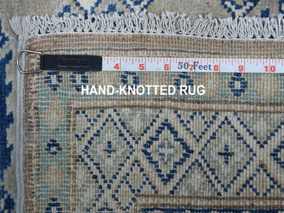 Grey 2'6" x 9'9" Tribal Hand knotted Wool Rug - Sku: O054681