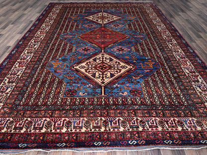 Blue 9'5" x 12'1" Kazak Hand knotted Wool Rug - Sku: O0547