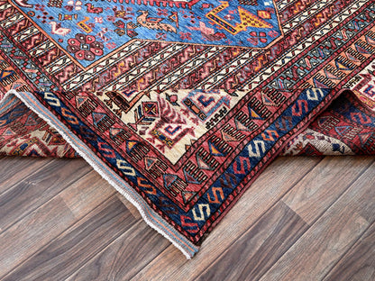 Blue 9'5" x 12'1" Kazak Hand knotted Wool Rug - Sku: O0547