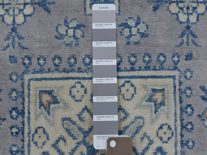 Grey 2'6" x 9'7" Tribal Hand knotted Wool Rug - Sku: O054855