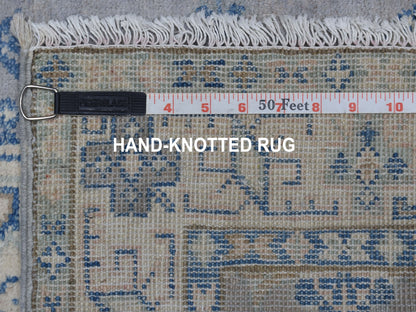Grey 2'6" x 9'7" Tribal Hand knotted Wool Rug - Sku: O054855