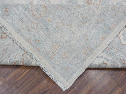 Ivory 8'0" x 9'9" Oushak And Peshawar Hand knotted Wool Rug - Sku: O054953