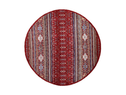 Kazak Kazak hand-knotted wool rug in Red, 9'7" x 9'7" — SKU O054958