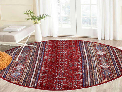 Kazak Kazak hand-knotted wool rug in Red, 9'7" x 9'7" — SKU O054958 (view 2)