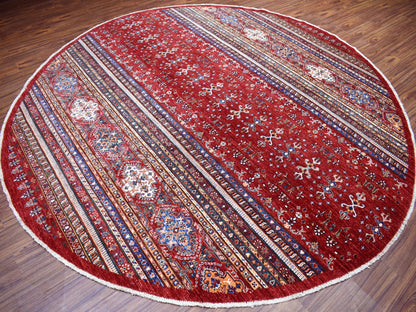 Kazak Kazak hand-knotted wool rug in Red, 9'7" x 9'7" — SKU O054958 (view 4)