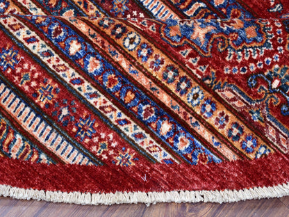 Kazak Kazak hand-knotted wool rug in Red, 9'7" x 9'7" — SKU O054958 (view 7)