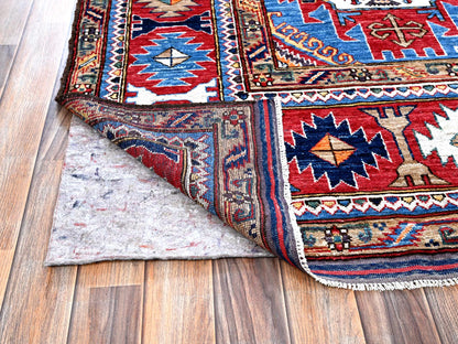 Blue 8'1" x 9'10" Kazak Hand knotted Wool Rug - Sku: O0552