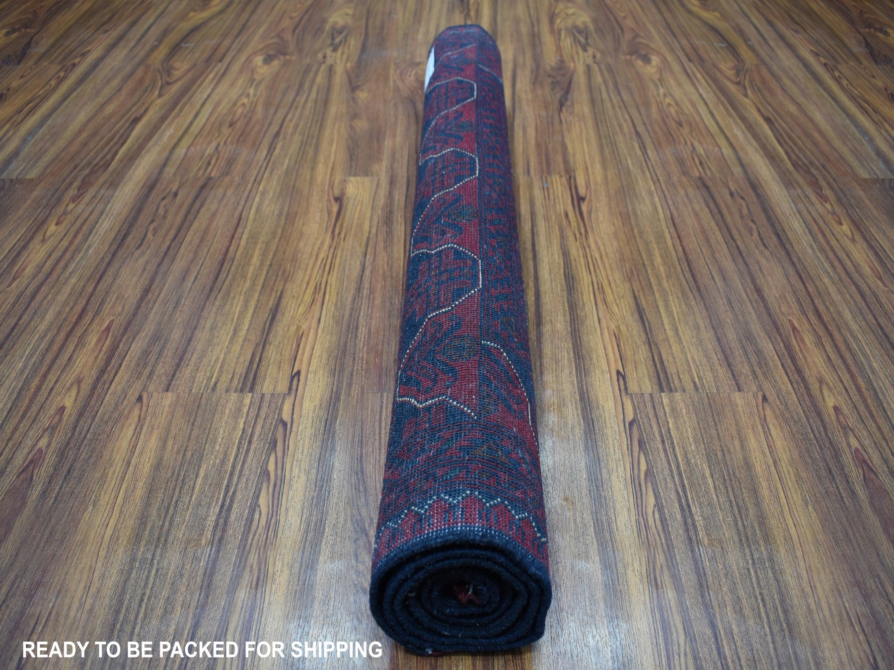 Tribal & Geometric hand-knotted wool rug in Red, 3'3" x 5' — SKU O055365 (view 4)