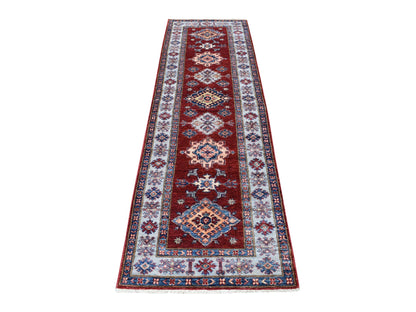 Red 2'7" x 8'6" Tribal Hand knotted Wool Rug - Sku: O055536