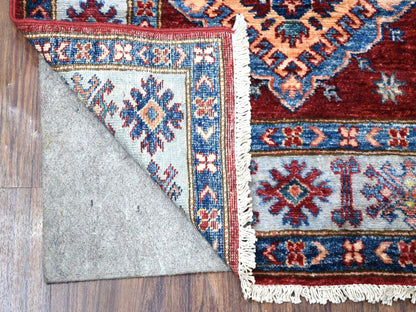 Red 2'7" x 8'6" Tribal Hand knotted Wool Rug - Sku: O055536