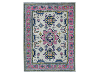 Pink 8'10" x 11'6" Tribal Hand knotted Wool Rug - Sku: O055538
