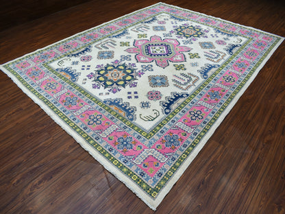 Pink 8'10" x 11'6" Tribal Hand knotted Wool Rug - Sku: O055538