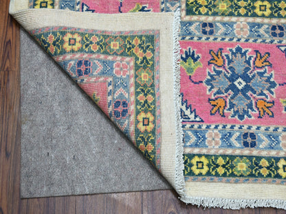 Pink 8'10" x 11'6" Tribal Hand knotted Wool Rug - Sku: O055538