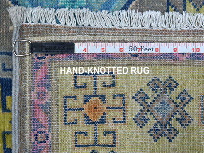 Grey 3'2" x 4'9" Tribal Hand knotted Wool Rug - Sku: O055545