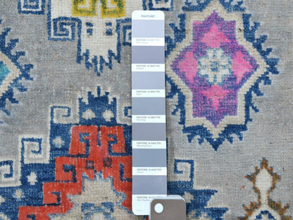 Grey 3'1" x 4'10" Tribal Hand knotted Wool Rug - Sku: O055550