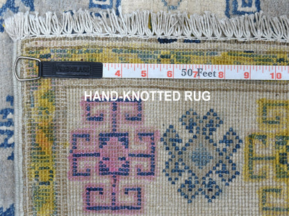 Grey 3'1" x 4'10" Tribal Hand knotted Wool Rug - Sku: O055550