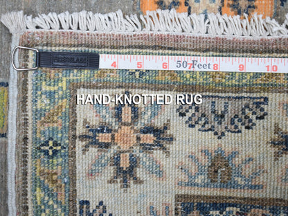 Grey 3'3" x 5'0" Tribal Hand knotted Wool Rug - Sku: O055555