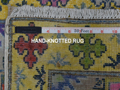 Grey 1'10" x 2'9" Tribal Hand knotted Wool Rug - Sku: O055596