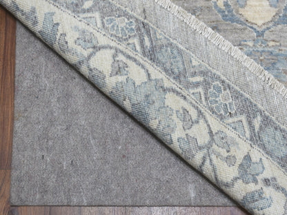 Mahal Oushak hand-knotted wool rug in Gray & Ivory, 12' x 12' — SKU O055710 (view 5)