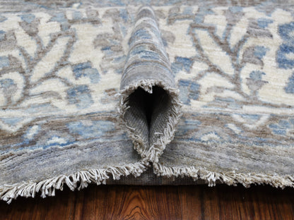 Grey 12'0" x 12'0" Oushak And Peshawar Hand knotted Wool Rug - Sku: O055710