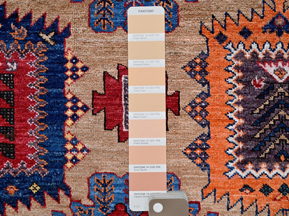 Beige 8'3" x 9'9" Kazak Hand knotted Wool Rug - Sku: O0557