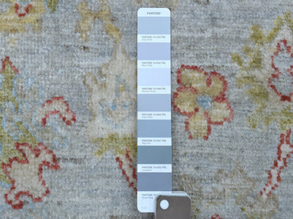 Grey 2'10" x 11'8" Oushak And Peshawar Hand knotted Wool Rug - Sku: O056346